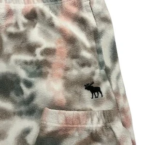 Abercrombie Girls 9/10 Pink Gray Tie Dye Fleece Soft Sweatpants Joggers Pant - Picture 1 of 6