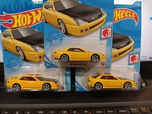 hot wheels 2021 J Imports '98 Honda Prelude Yellow Lot Of 3 - Picture 1 of 2