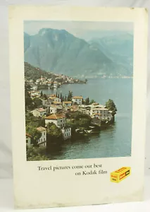 Kodak Europa Lago Montagna Viaggio Promo Poster Film Pubblicità Acqua Danneggiata 19x28" OFC - Foto 1 di 5