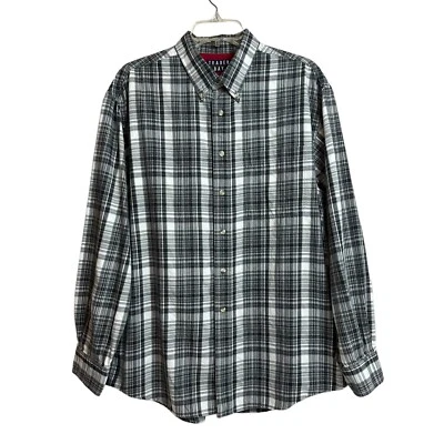 Camisa Trader Bay Para Hombre Grande Franela Ligera a Cuadros Algodón Manga Larga De Colección Foto 1 de 4
