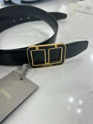 正品全新带标签 Tom Ford 皮带男式黑色和金色 90 码 ( 36) — 第 1/4 张图片