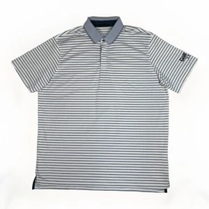 Greyson Golf Polo Shirt Uomo Golf Pride Grips Rigato Bianco e Blu XL Perù - Foto 1 di 8