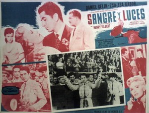 Daniel Gelin, Zsa-Zsa Gabor LOVE HOT: LOBBY CARD, 1954