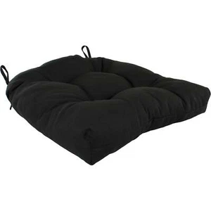 Black Indoor / Outdoor Seat Cushion Patio D Cushion - Picture 1 of 4