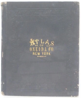 Оригинальный D.G. Пиво 1874 АТЛАС ОКРУГА ОНЕЙДА Нью-Йорк цветные карты Utica Рим - Изображение 1 из 4
