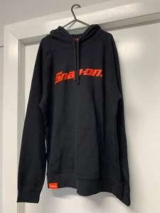 snap on tools hooded jumper size xl mechanics work wear black red - Picture 1 of 5