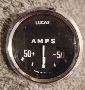 Triumph MGA Aston Martin Sunbeam Jaguar Lucas Amps Gauge Amperometro - Bild 1 von 4