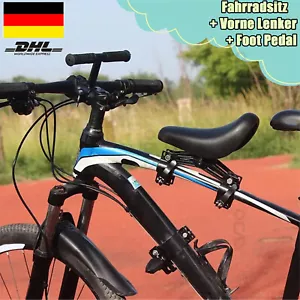 Mountainbike MTB Fahrrad Kindersitz Vorne mit Abnehmbar Pedalen Tragbarer Griff - Bild 1 von 14