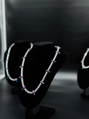 Collar Pantera Bling Hecho a Mano - Joyería Hip Hop, Opción Brilla en la Oscuridad Foto 1 de 4