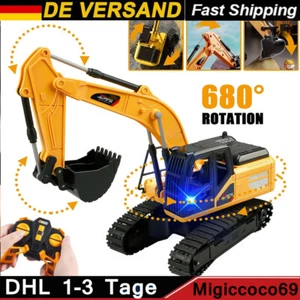 Ferngesteuerter Bagger RC Bagger für Jungen Bagger Traktor LED Spielzeug 2,4 GHz - Bild 1 von 15