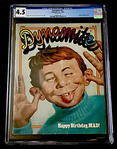 Dynamite Magazine #47 Alfred Newman Happy Birthday 1978 MAD RARE CGC Graded 4.5