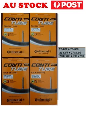 Continental Race 28 Road Bike Tubes 700C 20-25mm 42mm 60mm Valve 4 Packs - image 1 of 3