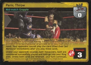 WWE: Panic Throw [Played] card type Mid-match Manuever Raw Deal Wrestling WWF - Picture 1 of 1