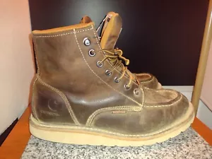 Carhartt Boots Sz. 8.5 M. Men's Waterproof Wedge Toe Work Boot. CMW6095. Brown - Picture 1 of 9
