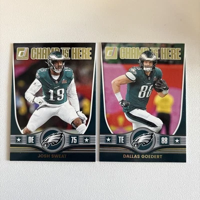 2025 Donruss Football JOSH SWEAT #CIH-JST Champ Is Here (MINT) + bonus card - Image 1 of 2