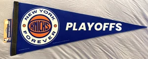 NY KNICKS PENNANT PLAYOFFS NEW YORK FOREVER NBA BASKETBALL BANNER MSG - Picture 1 of 3