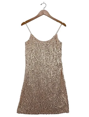 ONLY Robe à bretelles Dames Robe T EU 36 doré-rose chair pailleté - Photo 1/4