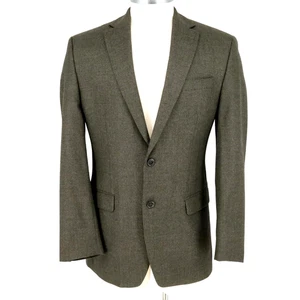 Lauren Ralph Lauren Sport Coat Mens 40L Green Brown Wool Tweed Jacket Lined - Picture 1 of 16