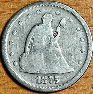 1875-S Liberty Seated Silver 20-Cent Piece Semi-Key Date Set Collection Lot Brk1 - Picture 1 of 2