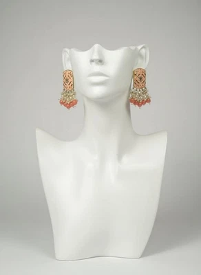 Crystal Geometric Statement Earrings Bold Sparkling Dangle Jewelry Large - Image 1 of 4