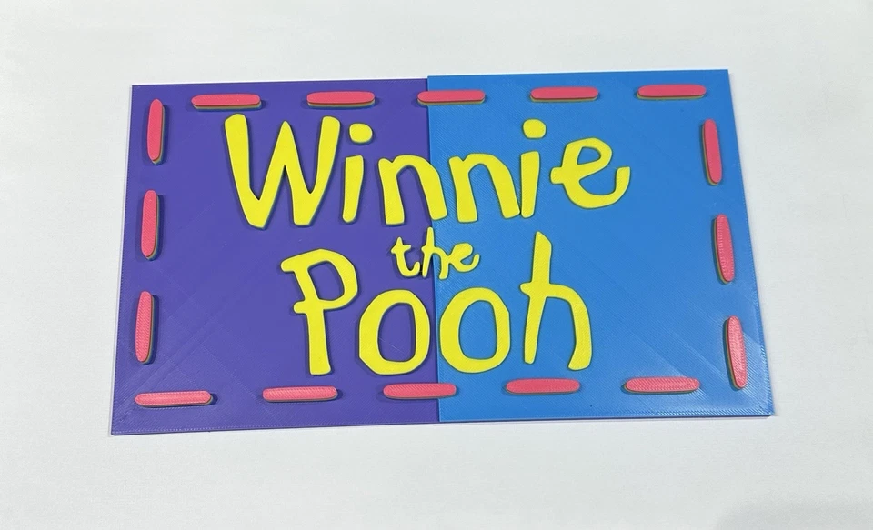 Decorative Winnie The Pooh Cartoon Classic Tv Film logo  Sign Display game Pop - Image 1 of 4