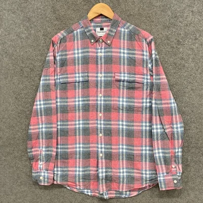 Topman Mens Shirt Size Large Slim Multicolour Plaid Button Up Long Sleeve 25902 - Image 1 of 4