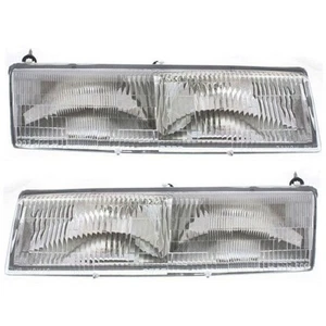 For 1989-1990 Mercury Cougar Pair Headlights Driver&Passenger Side - Bulbs Incl. - Imagen 1 de 5