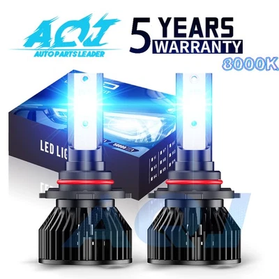 8000K Ice Blue 9012 LED Headlight Bulb Hi/Lo Beam For Jaguar F-Pace 2017-2019 - Image 1 of 4