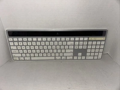Logitech K750 беспроводная солнечная клавиатура Mac белая тонкая полноразмерная Apple без приемника - Изображение 1 из 2