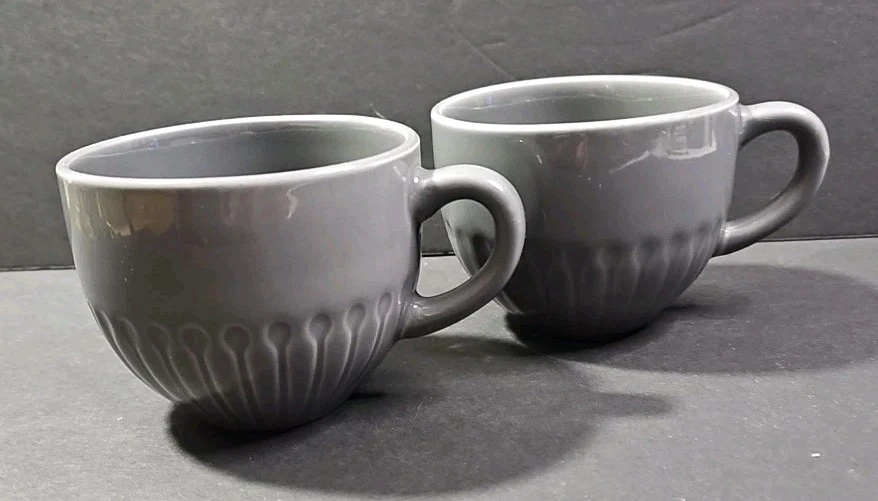 Ikea STRIMMIG 12 oz taza de café gris gres #12011 juego de 2 tazas  Foto 1 de 4