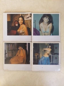 Vintage Found Polaroid Magnet Coaster Lot Of 4 Exotic Dancer Auditions Women - Picture 1 of 9