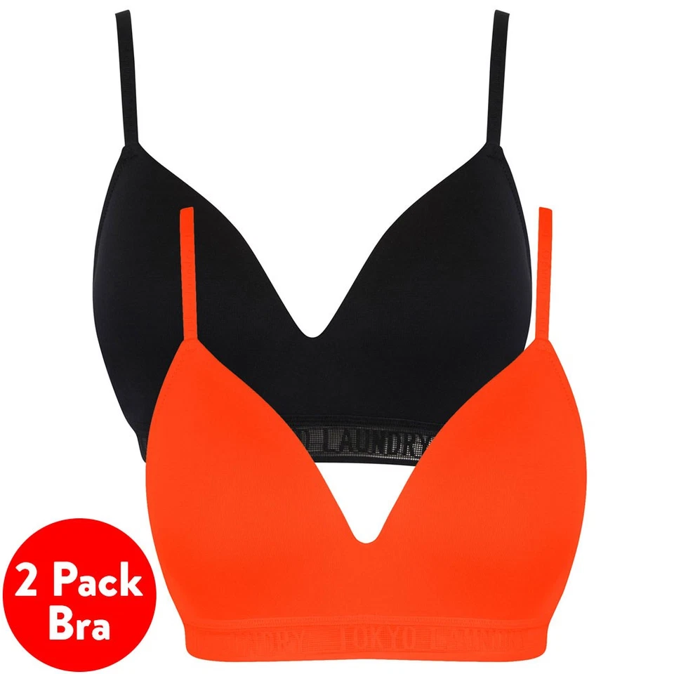 Juego de sujetador Tokyo Laundry (paquete de 2) copa completa suave acolchada ropa interior deportiva Foto 1 de 1