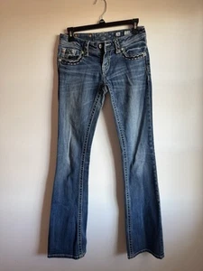 Jeans donna Miss Me stivali firmati tasche cuciture denim blu jeans taglia 26x34 - Foto 1 di 13