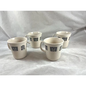 Corelle Corning Tribal Spirit Mugs Set of 4  Aztec Designs Mid Century - Picture 1 of 9