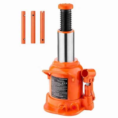 Hydraulic Bottle Jack 20 Ton Manual High Lift Automotive Car Repair Garage Shop