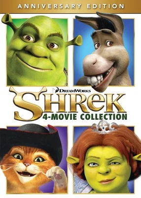 SHREK 4 MOVIE COLLECTION (DVD) Mike Myers Eddie Murphy Cameron Diaz John Lithgow - Image 1 of 2