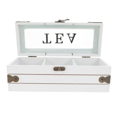  Teebeutel-Organizer aus Holz mit Fächern, multifunktionale Aufbewahrungsbox für - Bild 1 von 4