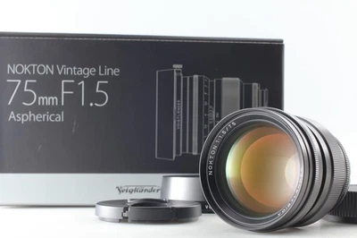[COMO NUEVO] Voigtlander NOKTON 75mm f1.5 Vintage Line Aspherical VM Negro De JAPÓN Foto 1 de 4