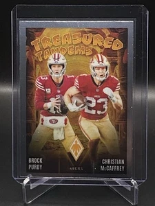 2024 Phoenix Football Treasured Tandems Brock Purdy Christian McCaffery #TT-SF - Picture 1 of 2
