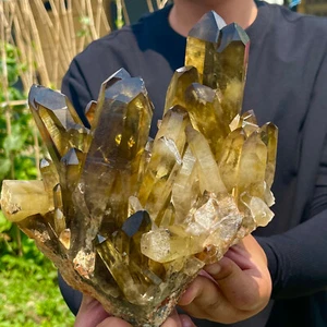 5.71LB Natural citrine Crystal quartz Cluster Mineral Specimen Healing - Picture 1 of 12