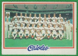 Orioles Team Checklist - 1978 Topps #96 - Baltimore Orioles Baseball Card
