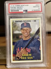 Rafael Devers 2016 Topps Heritage Minors SP Card #207 Gem Mint PSA 10 Low Pop 22