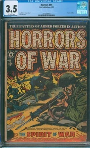 Horrors #11 (1953) ⭐ CGC 3.5 ⭐ LB COLE ¡Cubierta! Cómic estrella de la Edad de Oro de la Guerra - Imagen 1 de 2