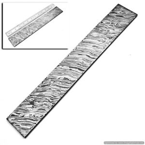 13" x 2" Custom Heavy Duty Fire Damascus Steel Billet Bar For Making Knife BB15