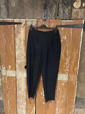 Wallis Trousers Linen Black Women's Size 16 Brand New Full Zip