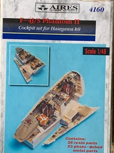 1/48 Aires F-4J/S PHANTOM II COCKPIT SET for Hasegawa Resin & Photo Etch PE OOP - Picture 1 of 1