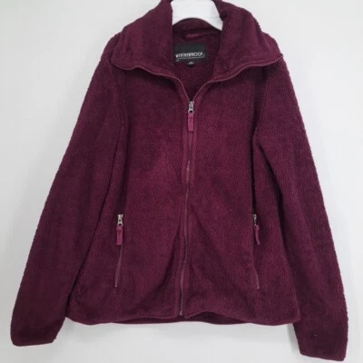 Weatherproof Women's Size M Full Zip Plum Cozy Fleece Jacket Vintage - Image 1 of 4