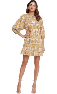 CLEOBELLA Magdalena Honey Print Mini Casual Dress Size 10 AU - Picture 1 of 7