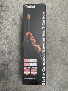 Rollei Compact Traveler No. 1 - Ultra-lightweight travel tripod - Carbon - New - Picture 1 of 5