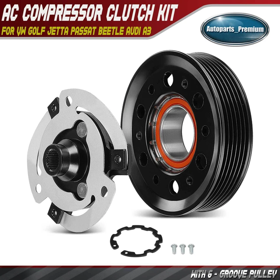 Комплект муфты компрессора переменного тока для Volkswagen Golf Jetta Passat Beetle Tiguan Audi A3 - Изображение 1 из 4